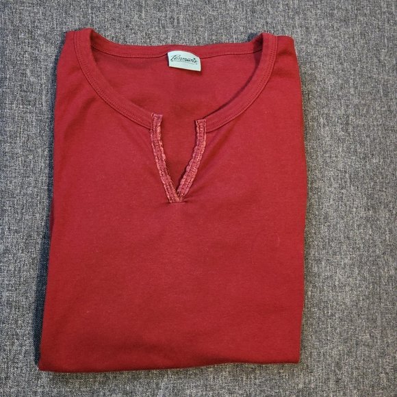 Penmans Women's Red Long Sleeve Shirt, XL - Picture 2 of 5